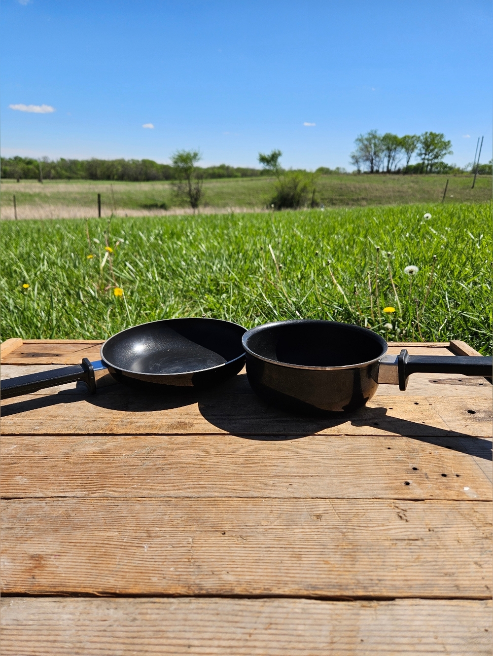 WearEver Vintage Black Non-Stick 2pc Pan Set 8" Frying Pan & Sauce pan Pot